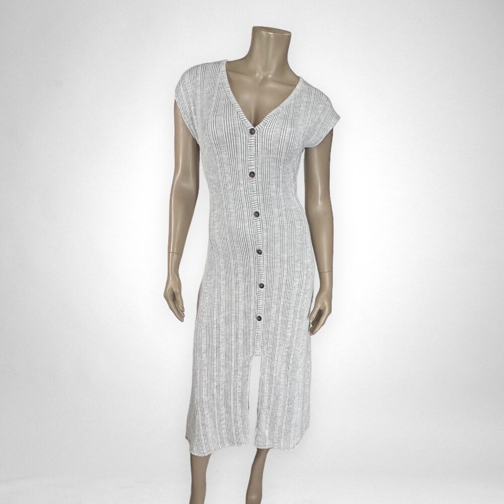 CAUTION‎ TO THE WIND Gray Midi Bodycon Dress M